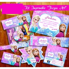 Kit Imprimible Congelados Princesas Olaf Elsa Anna A12