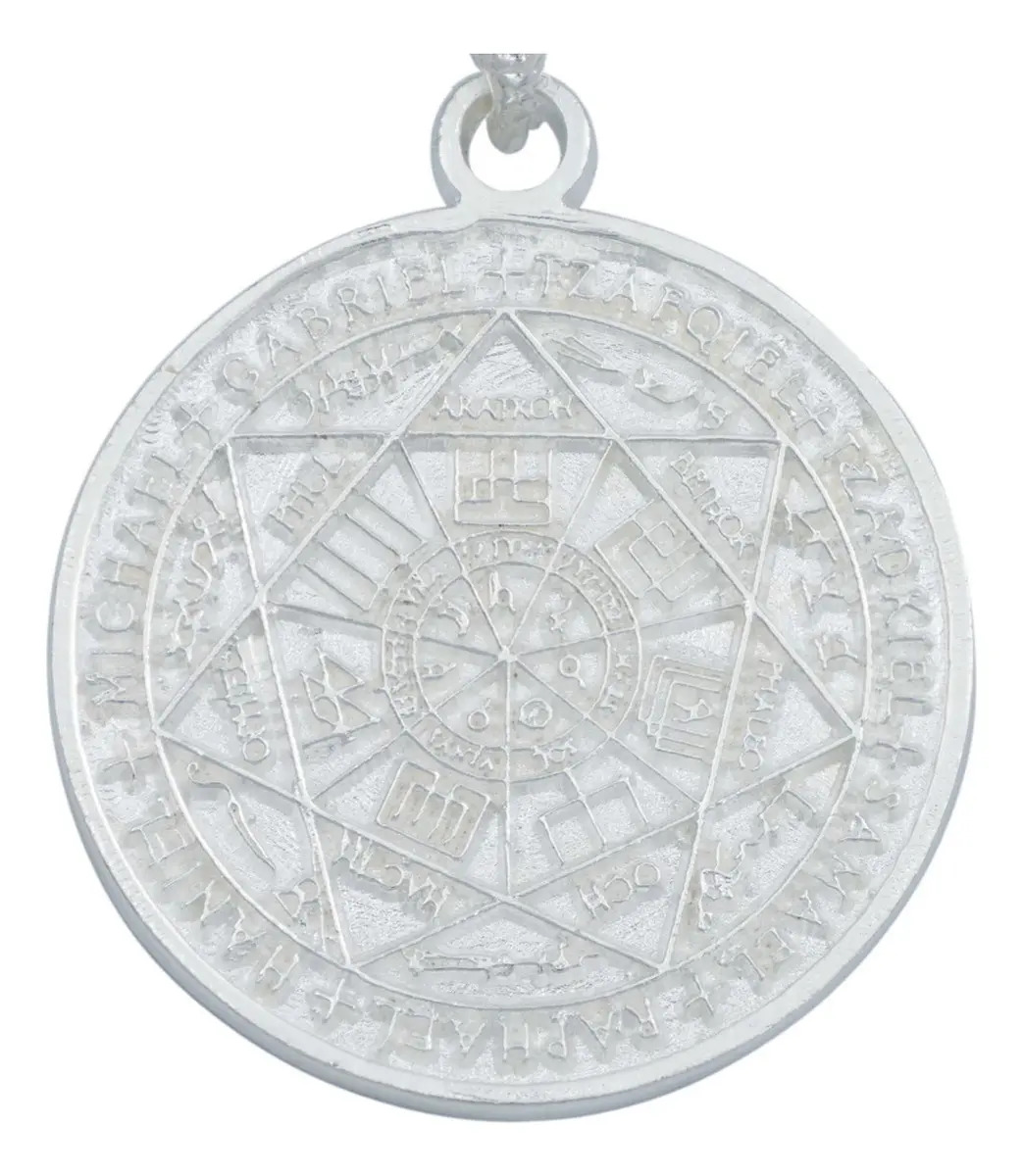 Dije Medalla Sello Siete Arcángeles Plata 925 Unisex - Imagen 1