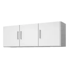 Armário Aéreo 3 Portas Branco Organizador Para Lavanderia Ac