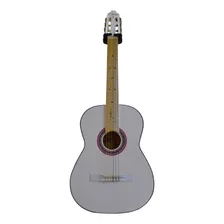 Guitarra Clásica La Purepecha Gecn Para Diestros Blanca Barniz Brillante