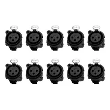 Conector Xlr Canon Hembra Chasis 3pin Nc3fav2 X 10 Unidades