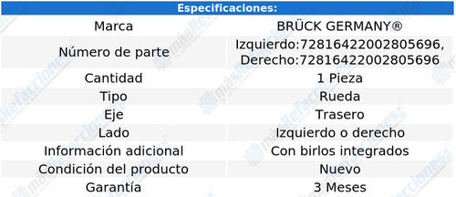 Maza Rueda Trasera Izq O Der Aveo 1.6l 4 Cil 08 Al 18 Bruck Foto 2