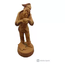 Figura De Trabajador Antigua En Terracota