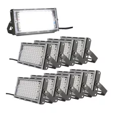 Paquete Reflector Led 50w Ilumina 500w 3600lm 10 Piezas C8s