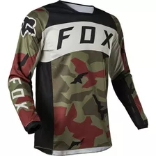 Remera Mx Fox 180 Bnkr Militar Verde 