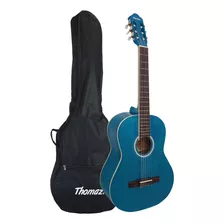 Violão Acústico De Nylon Tcg 390 Azul Com Capa Thomaz