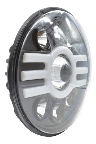 Par Faro Led 7' H4 Ojo ngel Lupa Wrangler Jeep Vw Vocho Foto 5