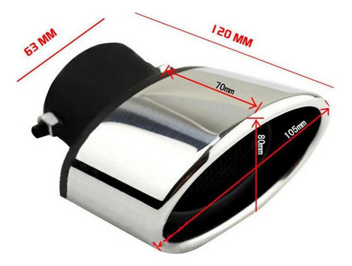 Car Exhaust Tail Tip Glossy Para 6, Compatible Con Byd S6, Foto 5