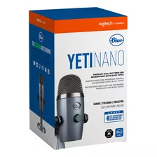 Micrófono Blue Yeti Nano Usb Streaming Cardiod/ommi Grey Color Gris