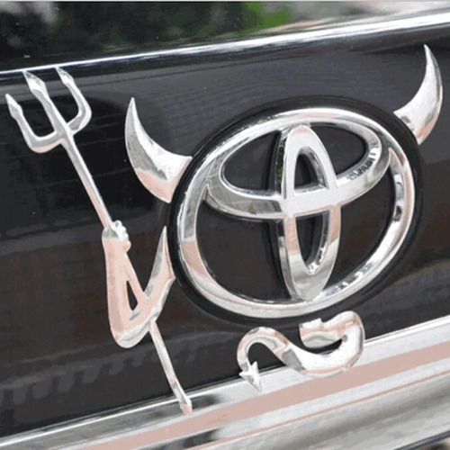 Emblema Auto Diablo Calcomana Vw Toyota Mercedez Bmw Nissan Foto 3