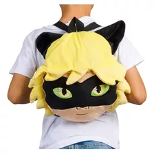 Mochila Escolar Miraculous Cat Nor De Peluche Para 12 Jugado