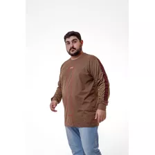 Camiseta Masculina Plus Size Básica Casual Premium Inverno