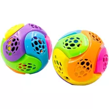 Brinquedo Bola Maluca Eletrônico Colorido Pula Com Luz E Som