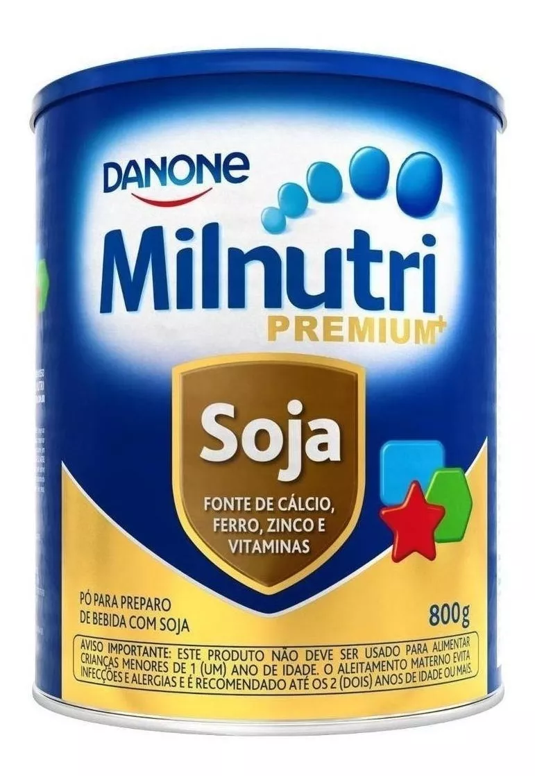 Fórmula Infantil Em Pó Danone Milnutri Premium Soja  Em Lata De 800g - 12 Meses 2 Anos