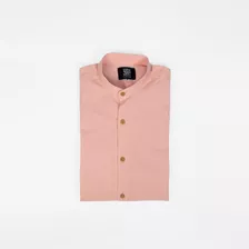 Camisa De Linho Manga Curta Masculina Rosa