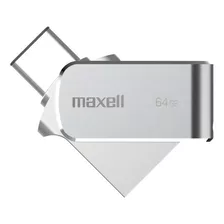 Pendrive Maxell 64gb Usb 3.0 Otg Conector Tipo C Color Gris Usb-c Otg64gb3.0