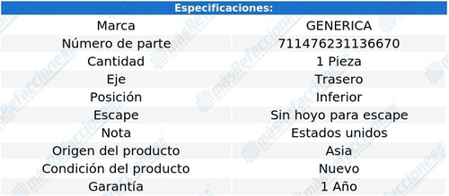 Defensa Tra Inf S/hoyo P/escape P/ Kia Forte 14-16 Generica Foto 2