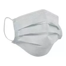 Máscara Tripla Descarpack Com Elástico E Clipe - 50 Unidades Cor Branco