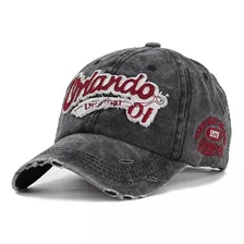 Gorra Camionero Regulable Jean Vintage Orlando Ancla Bordada