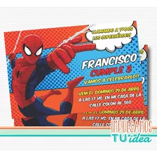 Tarjeta De Hombre Araña, Invitación Spiderman Imprimible