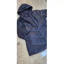 Campera Larga Mujer Abrigada Impermeable Con Capucha 