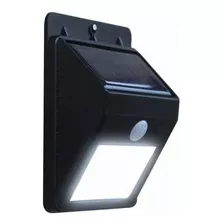 5 Luz A Energia Solar 7w, 24 Leds Com Sensor De Presença Cor Preto Voltagem 3