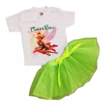 Tutu Tinkerbell Conjunto Tutu Tinkerbell Ada Personalizado