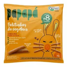 Palitinhos Vegetais Orgânico Cenoura Grão De Bico Papapá 20g