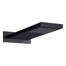 Chuveiro Ducha Luxo Retangular Inox Preto Fosco 22x50cm. 