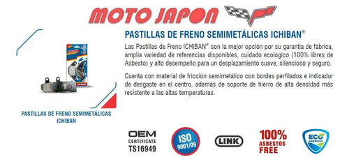 Pastillas + Balatas De Frenos Honda Crf 230 F / Crf230 F Foto 3