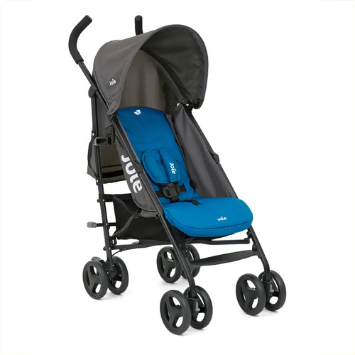 Carrinho De Bebê Guarda-chuva Joie Nitro Azul Compacto Leve Passeio Diário Viagem Reclinável Cinto 5 Pontos Cesto Inferior Preto