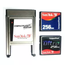 Adaptador Pcmcia+compact Flash 512mb Sandisk+lector Tarjetas