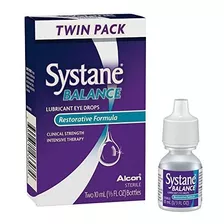 Systane Equilibrio Lubricante Gotas Para Los Ojos, Twin Pack