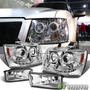 Par Faros Negro Ahumado Chevrolet Tahoe Lt 2003 4.8l