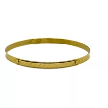 Pulsera Esclava Oro 18k Regulable 5,5 Cm Detalle Tornillos 