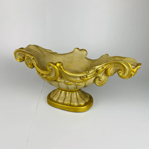 Floreira Decorativa Dourada Estilo Barroco Clássica 50cm Dourado-escuro 2