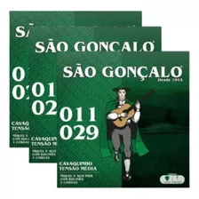 Kit 3 Encordoamento Corda São Gonçalo 011 P/ Cavaco