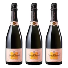 Pack De 3 Champagne Rose Veuve Clicquot 750ml