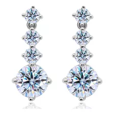 Aretes De Diamante De 2.6ct - Moissanita - Oro 18k