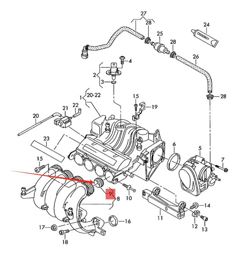 Junta De Colector De Admisin Para Vw Audi Seat Skoda Leon Foto 7