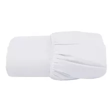 Lençol Avulso C/ Elástico Cama King Percal 400 Fios. Cor Branco