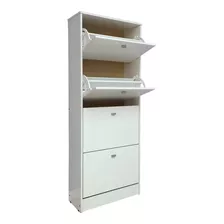 Mueble Zapatero Botinero 24 Pares Organizador Wengue Blanco@