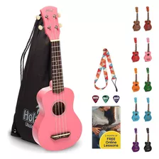 Paquete De Ukelele Soprano Hm-21pk Bolsa De Lona, Corre...