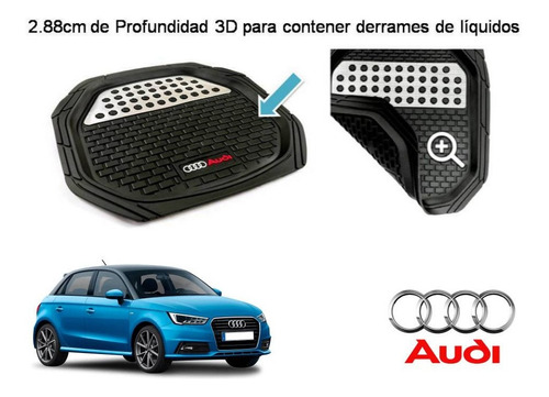 Tapetes 4 Piezas Charola 3d Logo Audi A1 2011 A 2017 Foto 4