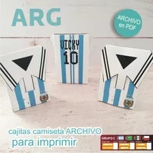 Bolsitas Camisetas Selec Argentina 3 Estrellas Para Imprimir