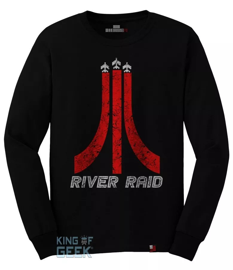 Camiseta Manga Longa River Raid Atari Game Retrô Camisa Geek