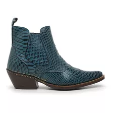 Bota Botina Country Masculina Bico Fino Cobra Anaconda Jna