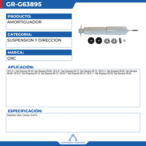 Amortiguador Chevrolet Express 2500 2003-2012 Foto 2