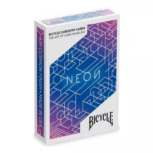 Baralho Bicycle Neon Aurora Cartas Cardistry Art Dorso Azul-aço Idioma Inglês