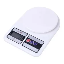 Balanza Pesa Digital Para Cocina Comercio 0 A 10kg Capacidad Máxima 10 G Color Blanco